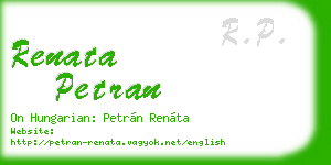 renata petran business card